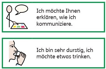 Ausschnitt aus einer Kommunikationstafel